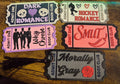 Book Trope Bookmarks 3D Printed Ticket Style